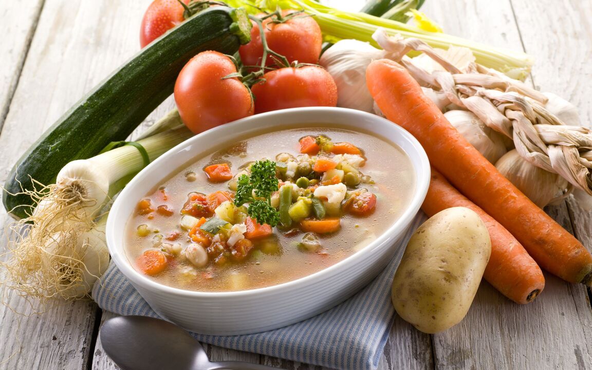 supă de legume pentru gastrită